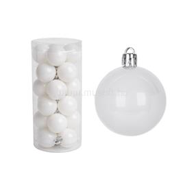 QX IMPEX KFT IRIS Karácsonyfa gömb fehér fényes, 24 db-os, 3cm QX_IMPEX_KFT_050322 small