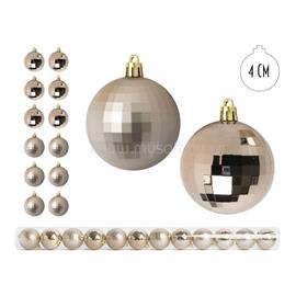QX IMPEX KFT IRIS Karácsonyfa gömb krém ezüst, 12 db-os, 4cm QX_IMPEX_KFT_050407 small