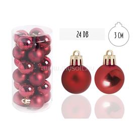 QX IMPEX KFT IRIS Karácsonyfa gömb piros, 24 db-os, 3cm QX_IMPEX_KFT_050432 small