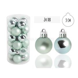 QX IMPEX KFT IRIS Karácsonyfa gömb türkiz, 24 db-os, 3cm QX_IMPEX_KFT_050385 small