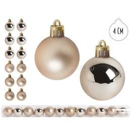 QX IMPEX KFT IRIS karácsonyi dísz, pvc gömb krém silver 12db 4cm QX_IMPEX_KFT_050395 small