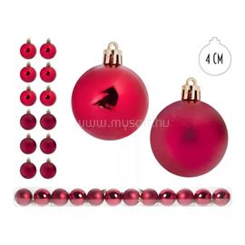 QX IMPEX KFT IRIS karácsonyi dísz, pvc gömb piros 12db 4cm QX_IMPEX_KFT_050433 small