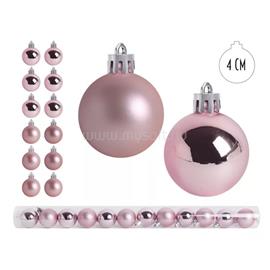 QX IMPEX KFT IRIS karácsonyi dísz, pvc gömb rózsszín 12db 4cm QX_IMPEX_KFT_050394 small