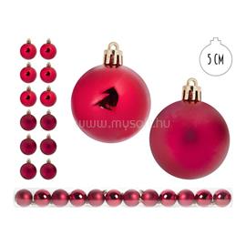 QX IMPEX KFT IRIS karácsonyi dísz gömb, szettben, pvc dobozban, 12 darabos, piros 5 cm QX_IMPEX_KFT_050434 small