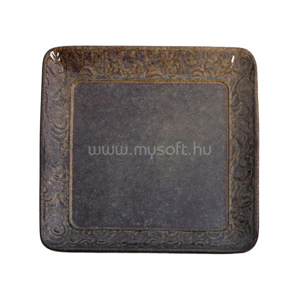 QX IMPEX KFT IRIS kerámia tányér virágosk kék/barna 21,7cm