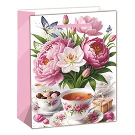 QX IMPEX KFT IRIS matt papírtasak rózsa+tea 18 x 23cm QX_IMPEX_KFT_370479 small
