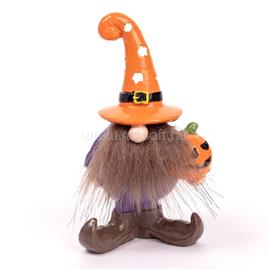 QX IMPEX KFT IRIS polirezin orrszakáll, álló, halloween tökkel, narancssárga sapkában, lila ruha 13,1cm QX_IMPEX_KFT_045661 small
