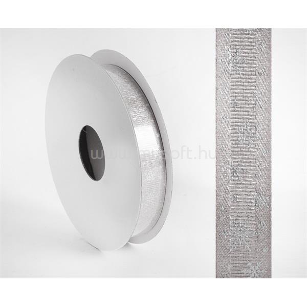 QX IMPEX KFT IRIS szalag hópihés ezüst 15mm/10méter