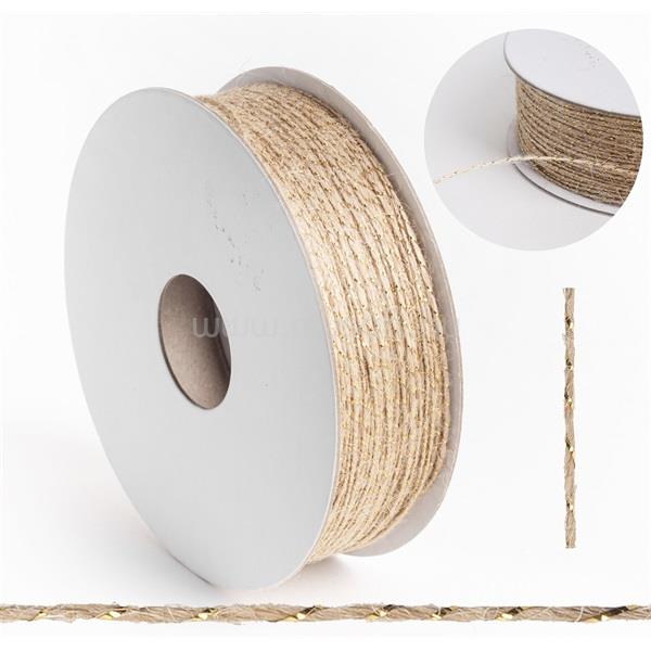 QX IMPEX KFT IRIS szalag juta natúr/ arany 1mm/100 méter