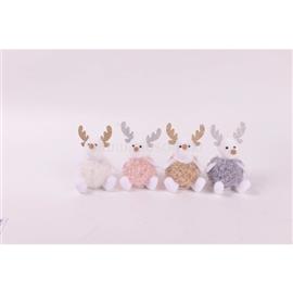 QX IMPEX KFT IRIS textil rénszarvas ülő, bolyhos, 11 cm QX_IMPEX_KFT_061661 small