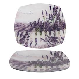 QX IMPEX KFT IRIS üveg tányér levendula minta 25x25cm QX_IMPEX_KFT_102020 small