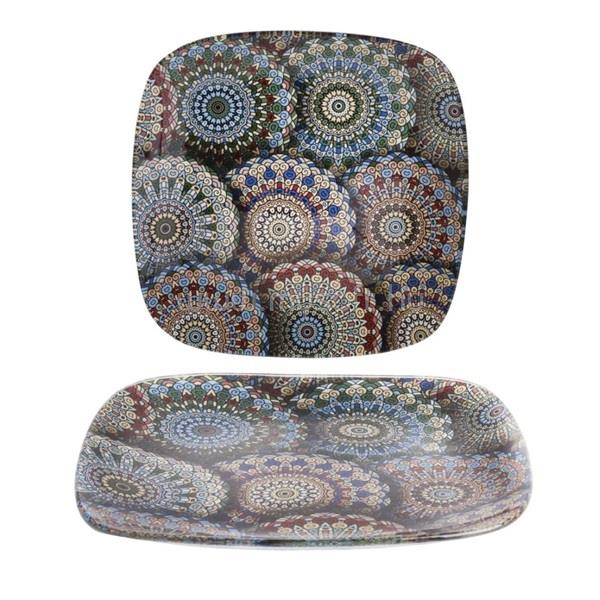 QX IMPEX KFT IRIS üveg tányér mandala minta minta 25x25cm