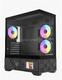 RAIDMAX i803BF LCD kijelzős BLACK ATX számítógépház I803BF small