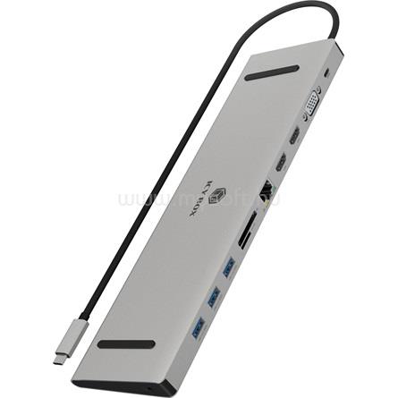 RAIDSONIC 11-in-1 USB-C dokkoló (ezüst)