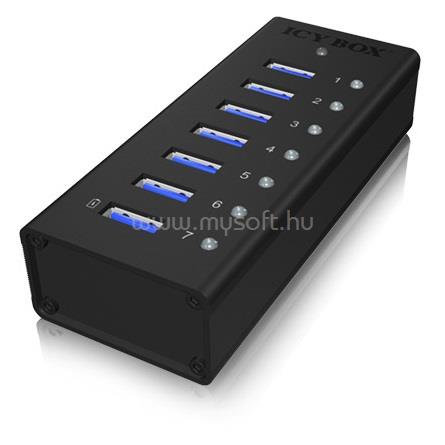 RAIDSONIC ICY BOX 7 portos USB3.0 HUB táppal