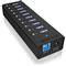 RAIDSONIC ICY BOX IB-AC6110 10 portos USB3.0 hub táppal IB-AC6110 small