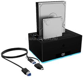 RAIDSONIC IcyBox IB-127CL-U3 Docking & Clone Station 2,5/3,5" USB3.0 Black IB-127CL-U3 small