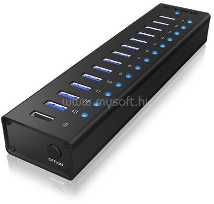 RAIDSONIC ICYBOX IB-AC6113 13 Port USB 3.0 Hub with USB charge port Black