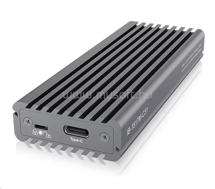 RAIDSONIC ICYBOX USB 3. Gen 2 Type-C M.2 NVMe SSD külső ház (szürke)
