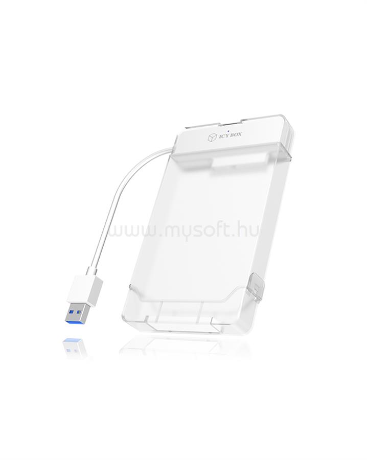RAIDSONIC ICYBOX USB 3.0 2.5" SATA HDD/SSD külső ház (átlátszó)