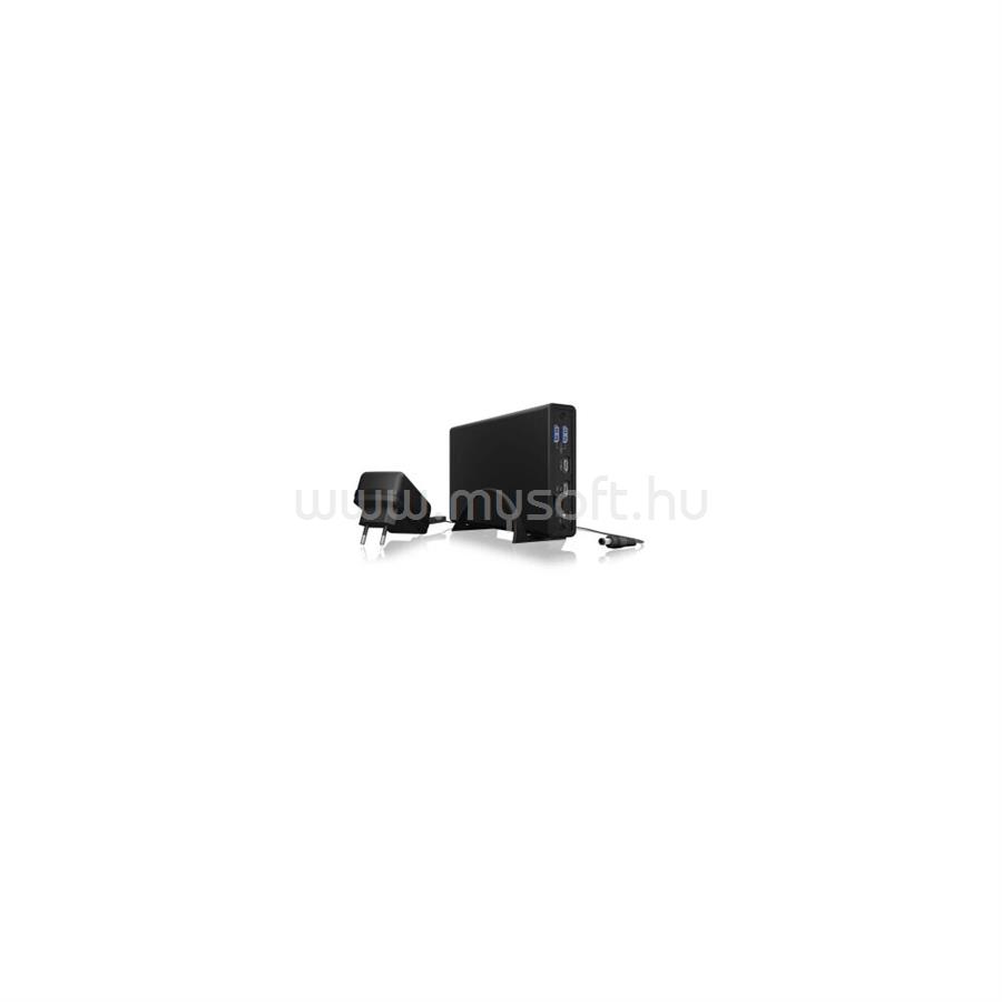 RAIDSONIC ICYBOX USB 3.2 Gen 2 Type-C 3.5" - 2.5" HDD/SSD külső ház (fekete)