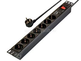 RAINBOW Rack 230 V-os elosztó 19"-os, 7 aljzattal, kapcsolóval,  túlfeszültségvédelemmel RET2209 small