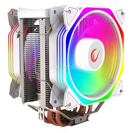 RAMPAGE CPU Cooler - OCTAGON C60 (max 40dB, 96,84 m3/h, 4 pin csatlakozó, 2x12cm, A-RGB, LED, Fehér) RAMPAGE_38976 small