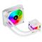 RAMPAGE CPU Water Cooler - INFINITE V120 (36,9dB max., 98,54 m3/h; 12cm, A-RGB LED, fehér) RAMPAGE_42365 small