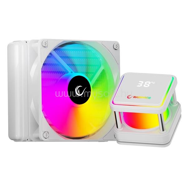 RAMPAGE CPU Water Cooler - INFINITE V120 (36,9dB max., 98,54 m3/h; 12cm, A-RGB LED, fehér)
