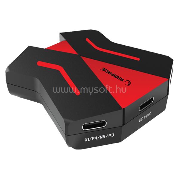 RAMPAGE Egér/Billentyűzet adapter konzolokhoz - SWITCH (3x USB-A, 2x USB-C, PS4/PS3/Xbox One)