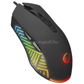 RAMPAGE SMX-G68 SPEAR gamer vezetékes egér (7200DPI, 7 gomb, makro, RGB LED, 1,5m harisnyázott kábel, fekete) RAMPAGE_34870 small