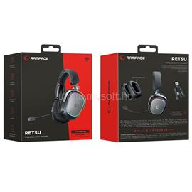 RAMPAGE Fejhallgató - RETSU (1000mAh, Bluetooth+kábel+2,4Ghz, mikrofon, hangerőszabályzó, nagy-párnás, RGB, fekete) RAMPAGE_42412 small