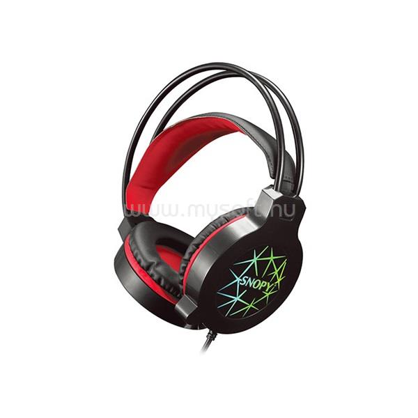 RAMPAGE Fejhallgató - SN-GX7 CRAZY (2.0, mikrofon, USB+3,5mm jack, hang.szab., nagy-párnás, 2m kábel, fekete)