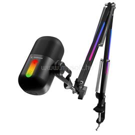 RAMPAGE Mikrofon - ARPEJ (állvány, RGB, kardioid, 50 Hz-18 kHz, fekete) RAMPAGE_42798 small