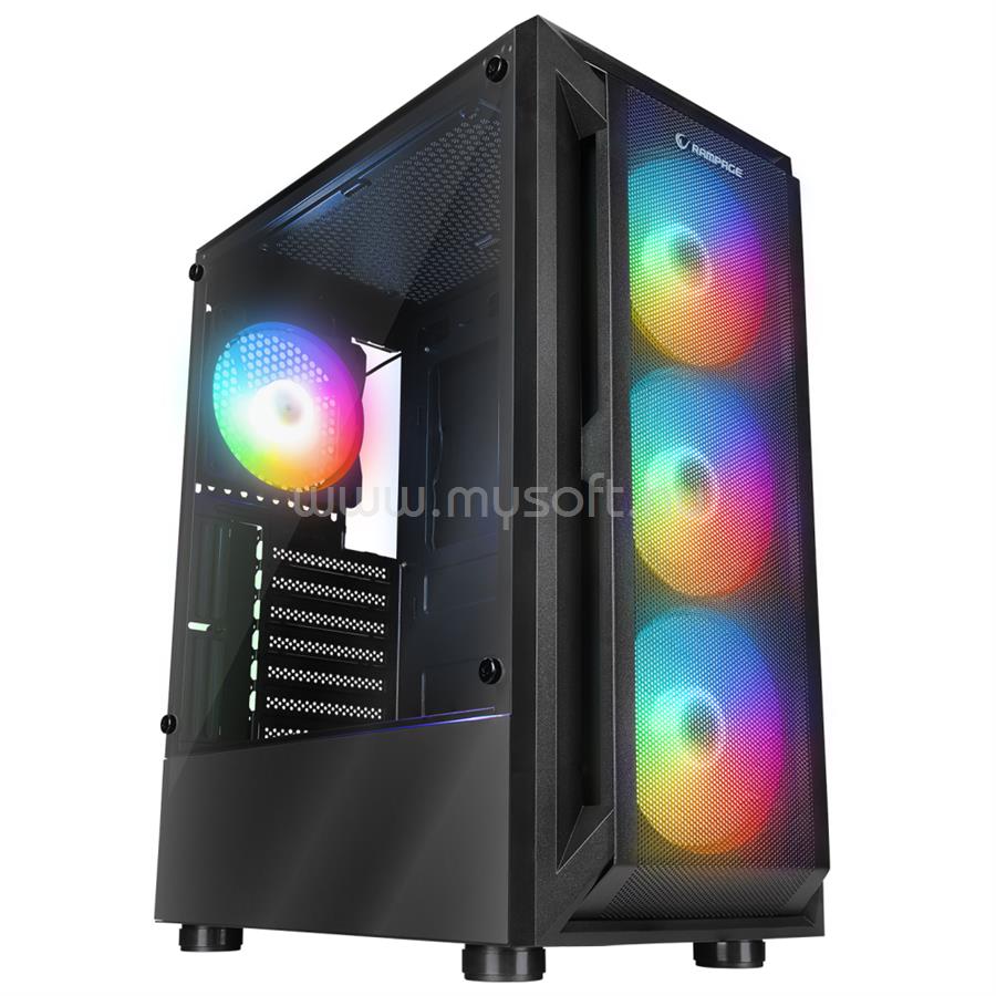RAMPAGE SHIVA Fekete (Táp nélküli) ablakos ATX ház