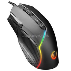 RAMPAGE SMX-G39 COMFORT gamer vezetékes egér (7200DPI, 8 gomb, makro, RGB LED, harisnyázott kábel, fekete) RAMPAGE_35496 small