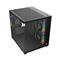 RAMPAGE Számítógépház - LUMID (fekete; ablakos; BTF, mATX, alsó táp, 3x120mm A-RGB) RAMPAGE_43495 small
