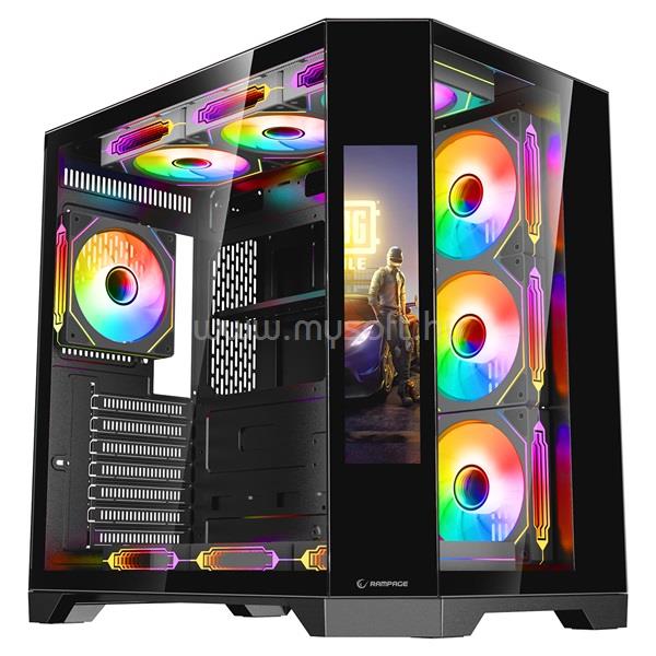 RAMPAGE NOVA fekete (táp nélküli) ablakos ATX ház