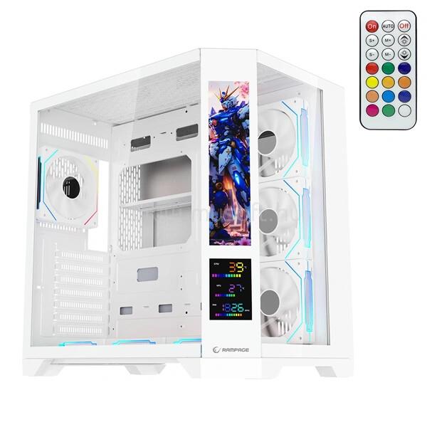 RAMPAGE NOVA V2  fehér (táp nélküli) ATX ház