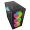 RAMPAGE Számítógépház - VEGA V2 (fekete; üveg; mATX; alsó táp; 4x120mm RGB, 1xUSB3.0 + 2xUSB2.0) RAMPAGE_42818 small