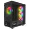 RAMPAGE Számítógépház - VEGA V2 (fekete; üveg; mATX; alsó táp; 4x120mm RGB, 1xUSB3.0 + 2xUSB2.0) RAMPAGE_42818 small