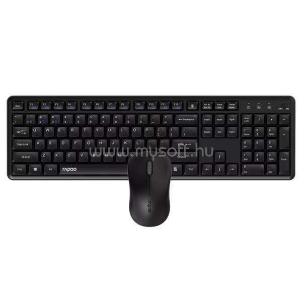 RAPOO 00229634, 8150M VEZETÉK NÉLKÜLI MULTI-MODE "SILENT" BILL. EGÉR SZETT FEKETE