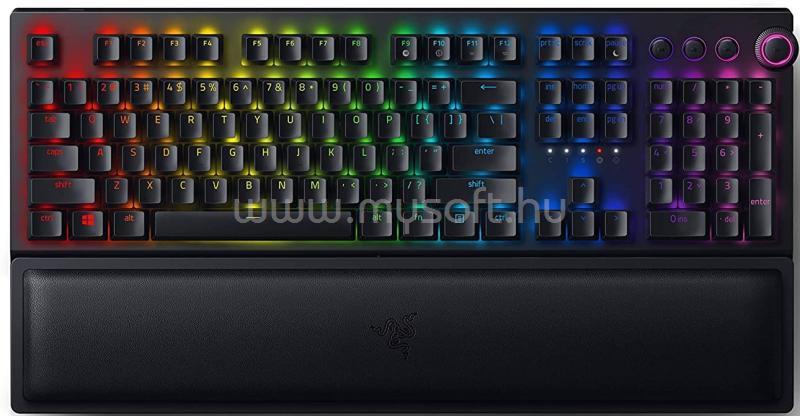 RAZER BlackWidow V3 Pro mechanikus (Yellow Switch) gamer vezeték nélküli billentyűzet angol lokalizáció (fekete)