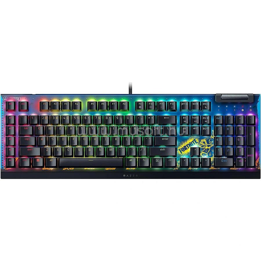 RAZER BlackWidow V4 X "FORTNITE Edition" (yellow switch) gamer vezetékes billentyűzet angol léokalizáció (fekete)
