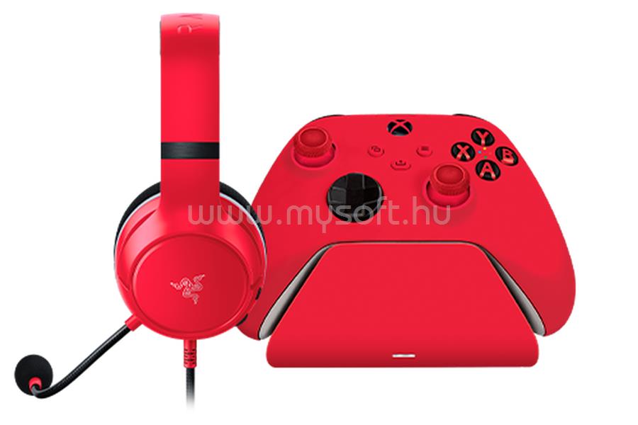 RAZER Essential Duo Bundle for Xbox - Red (Kaira X for Xbox, Charging Stand for)