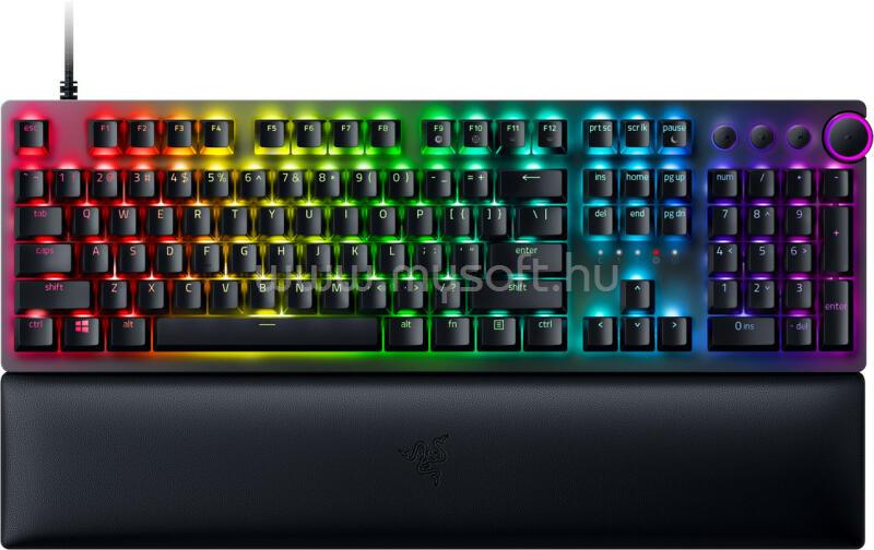 RAZER Huntsman V2 mechanikus (Purple Switch) gamer vezetékes billentyűzet angol lokalizáőció (fekete)