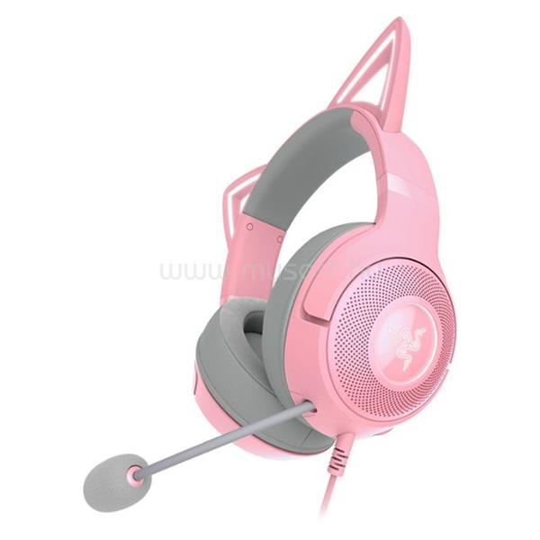 RAZER Kraken Kitty V2 USB gamer headset (rózsaszín)