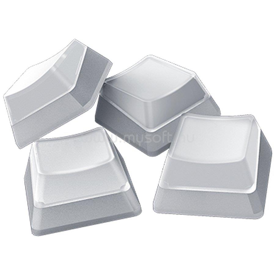RAZER Phantom Keycap Upgrade Set - White, ABS Material, Keycap Count: 128, Translucent sides, Bottom-lasered legends, Standard bottom row US and UK layout supported, Fits most cross-shaped axis switches