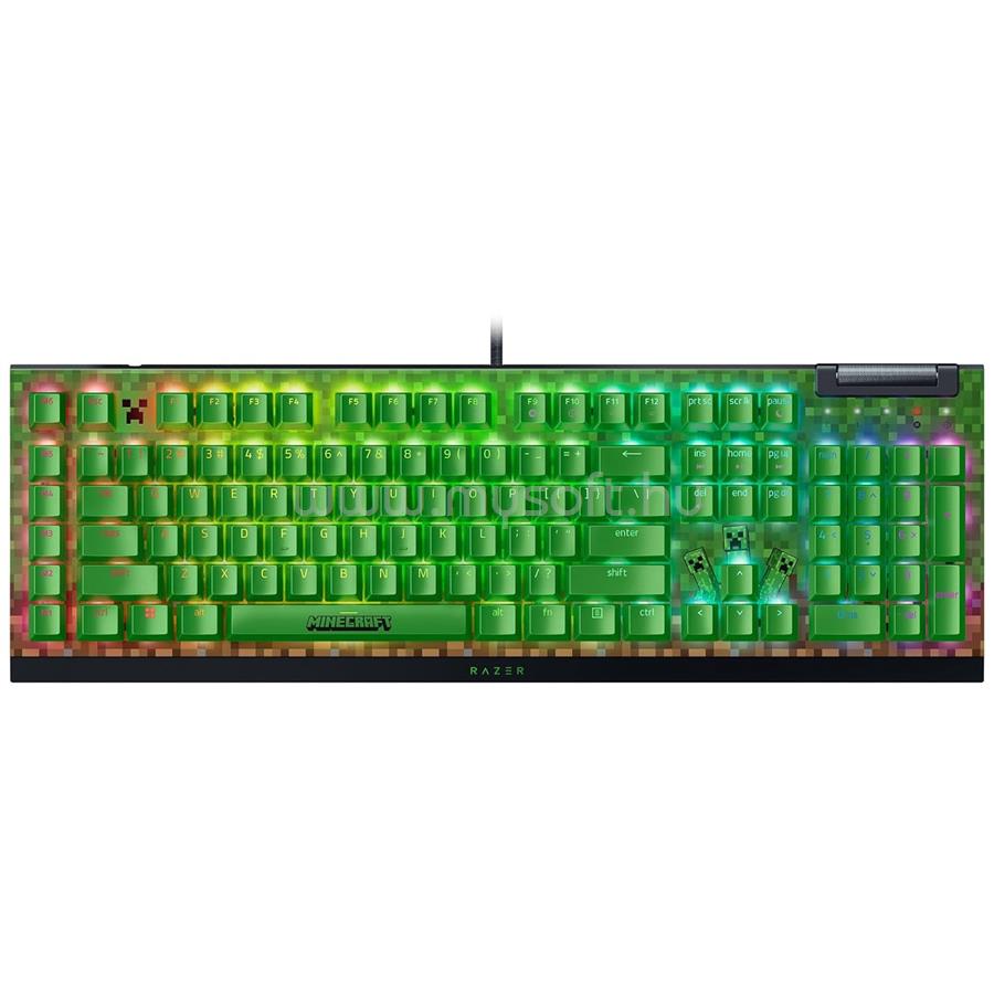 RAZER BlackWidow V4 X (Green Switch) Gaming Keyboard - Minecraft Ed. - US Layout