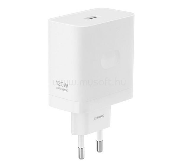 REALME SUPERVOOC hálózati töltő USB aljzat 120W, PD gyorstöltő 3.0, FEHÉR